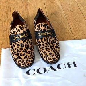 Leopard Print Coach Loafers Women's 7.5